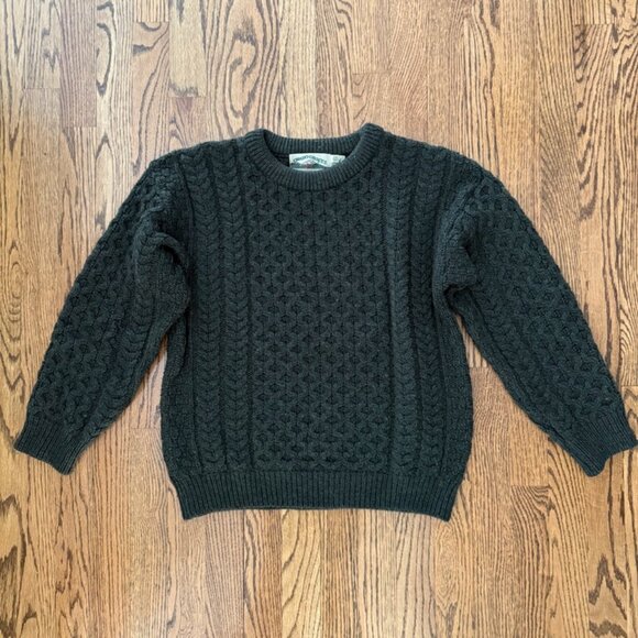 Aran Crafts Ireland forest wool sweater size S - Picture 1 of 3